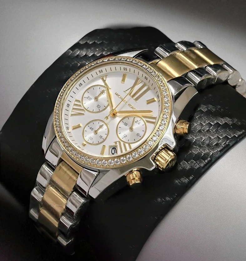 Michael Kors Women S Chronograph Mini Bradshaw Two Tone Ladies Watch Pakistan
