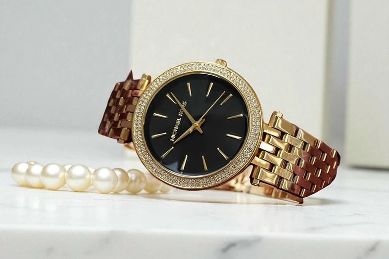 Michael Kors Women S Darci Gold Tone Black Dial Mk Ladies Watches Pakistan