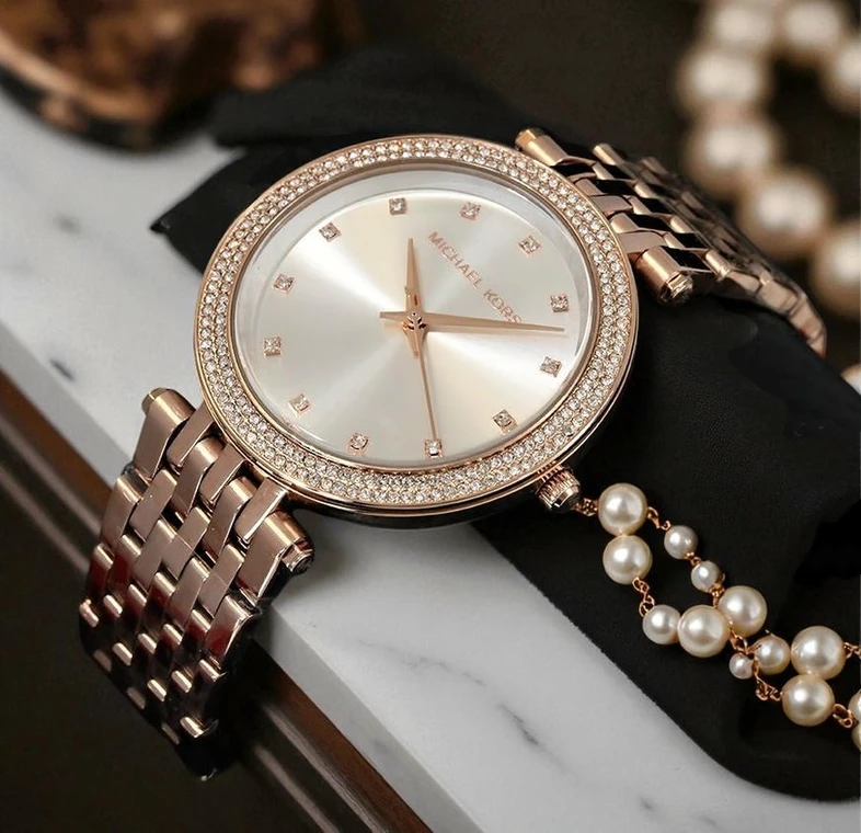 Michael Kors Women S Darci Rose Gold Silver Dial Watch Watch Pakistan