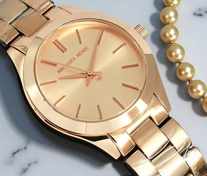 Michael Kors Women S Mini Slim Runway Rose Gold Tone Watch676 Pakistan