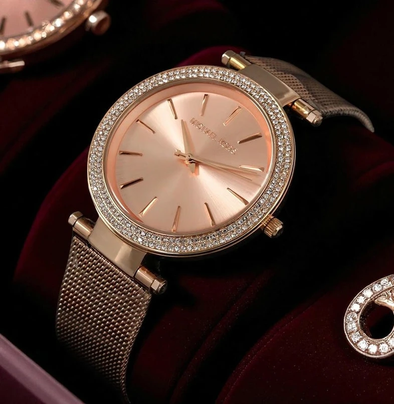 Michael Kors Womens Mk3369 Darci Rose Gold Tone Watch Pakistan