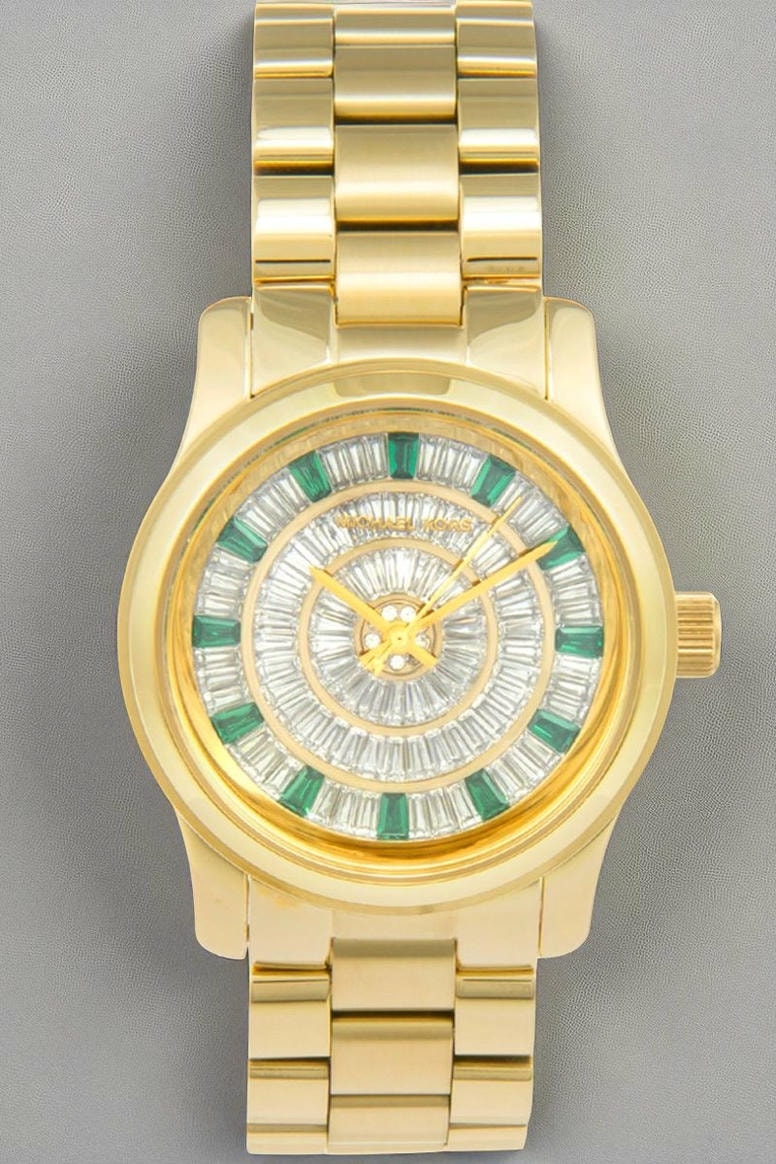 Michael Kors Womens Runway Gold Tone Watch Pakistan