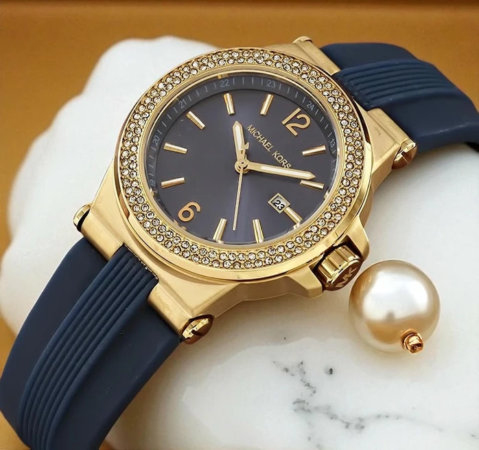 Women S Michael Kors Mini Dylan Blue Silicone Watch Mk2490 Pakistan