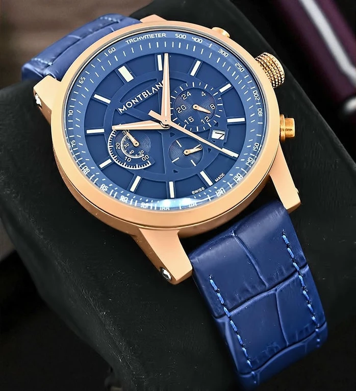 Montblanc Blue Chronograph Watch Pakistan 1765831567 451ebb15