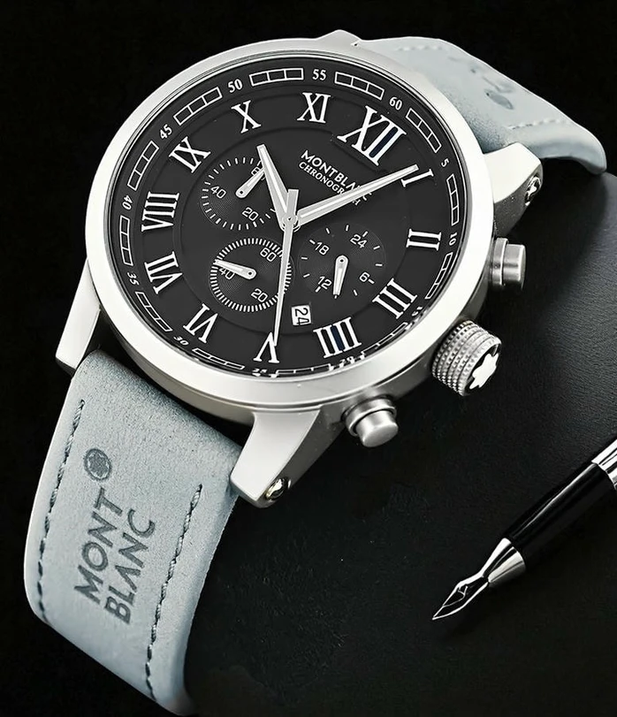 Montblanc Roman Black Dial Chronograph Watch Pakistan 1765831570 214eea4e