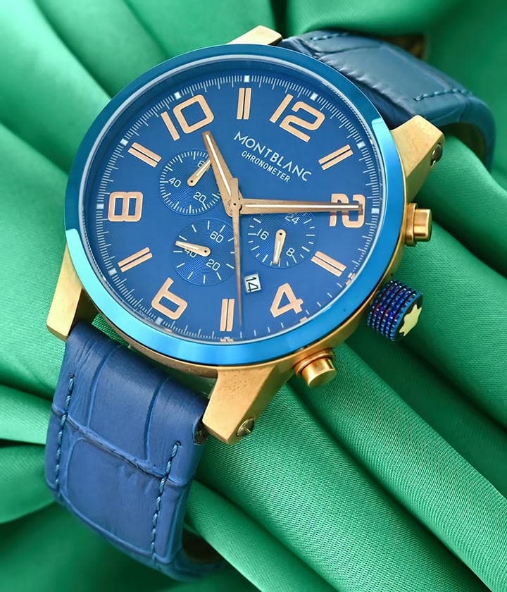 Montblanc Time Walker Blue Chronograph Watch