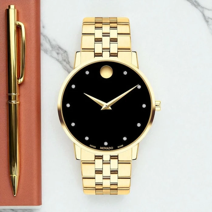 Movado Museum Gold Mens Watch Pakistan 1765831578 F3a3e6cf