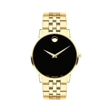 Movado Museum Gold Stainless Steel Black Dial Quartz Watch 1783796618 58156fe3
