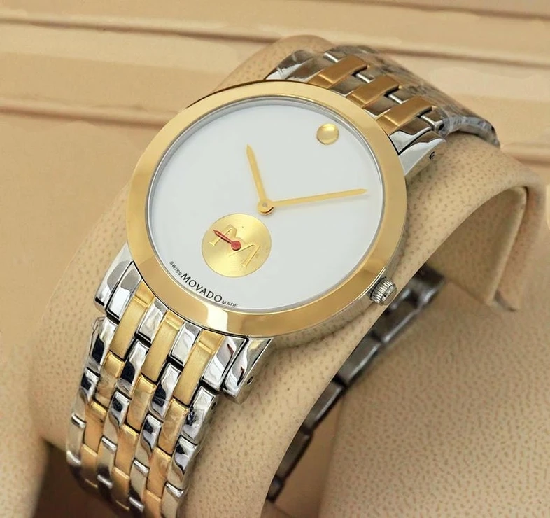 Movado Two Tone White Dial Watch Watch 116 Pakistan 1765831584 10e434ae