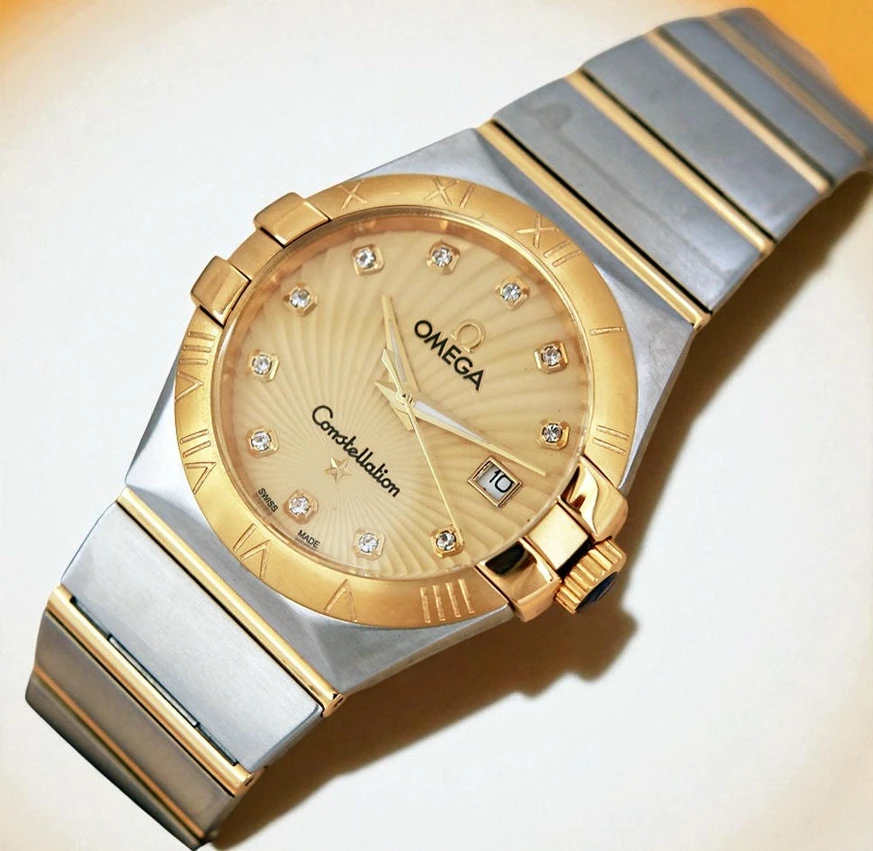 Omega Constellation Diamond Gold Dial Ladies Watch Pakistan 1765831614 63617896