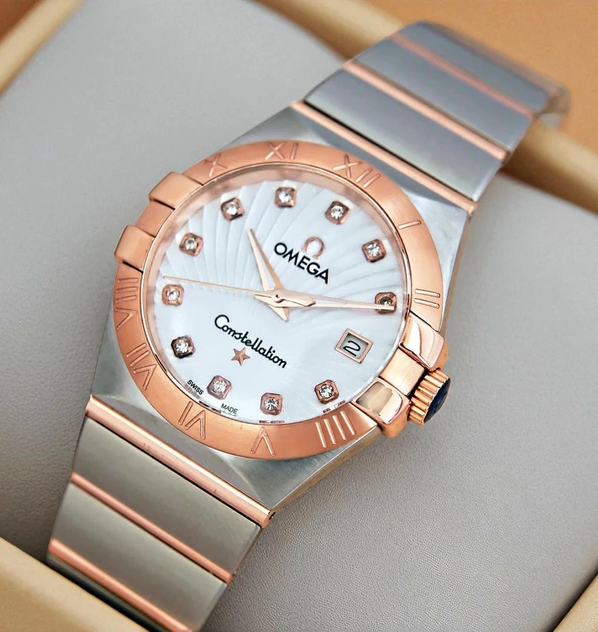 Omega Constellation Two Tone White Dial Ladies Watch Pakistan 1765831618 Faf2ca10