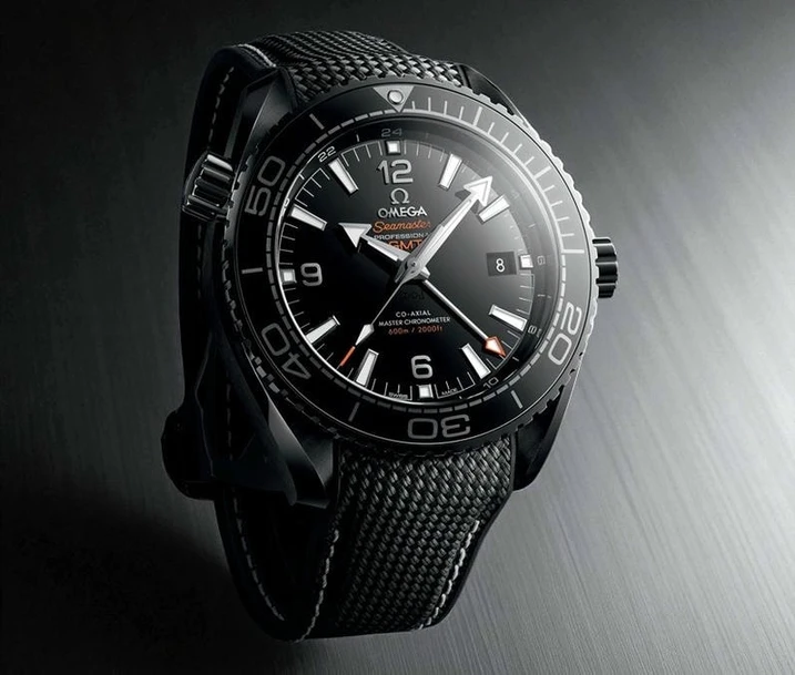 Omega Seamaster Planet Ocean 600m Deep Black Gmt Watch Pakistan