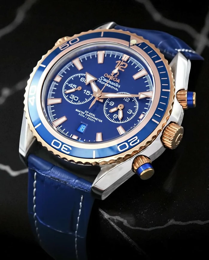 Omega Seamaster Planet Ocean Chronograph Blue Men S Watch Pakistan