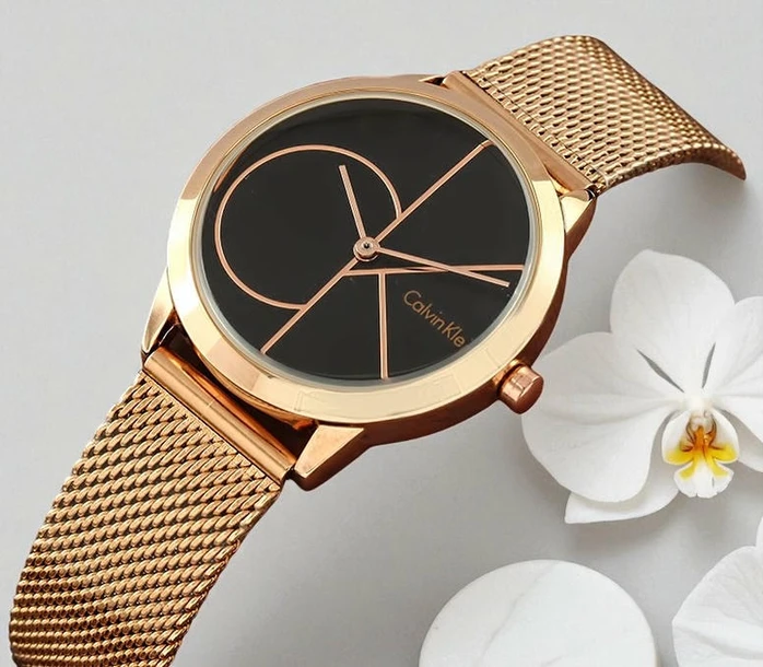 Calvin Klein Minimal Mesh Bracelet Black Dial Ladies Watch Pakistan 1765831676 9227850e