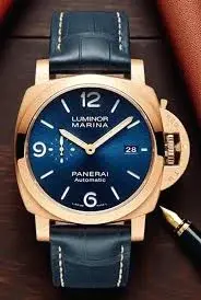 Panerai Luminor Marina Goldtech Sole Blu 44mm Mens 1783796624 03793474