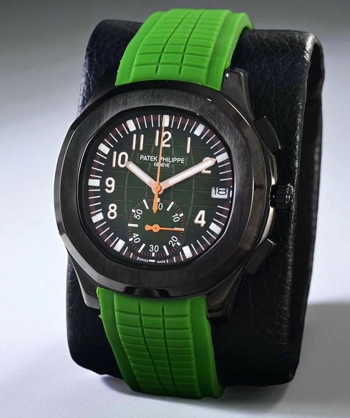 Patek Philippe Aquanaut Chronograph Green Rubber Straps Watch Pakistan 1765831810 812ae69f