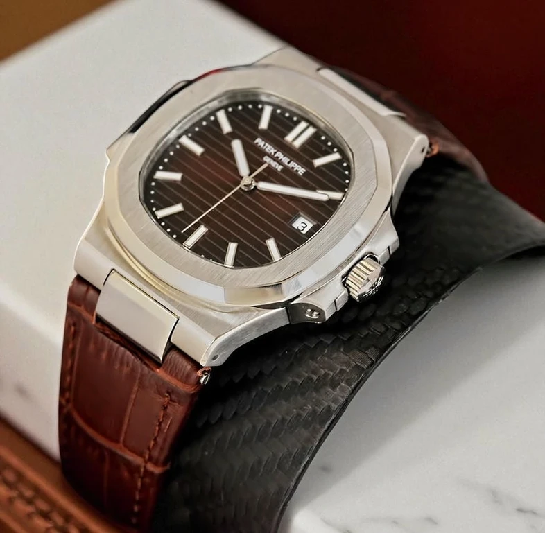 Patek Philippe Nautilus Brown Dial Brown Leaher Strap Watch Pakistan 1765831823 0aaa439c
