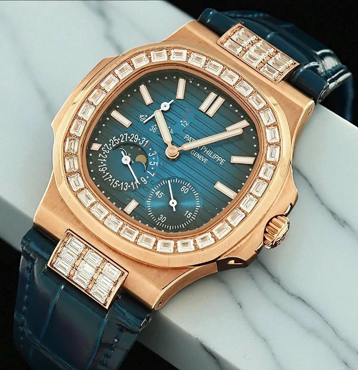 Patek Philippe Nautilus Moon Phase Blue Diamond Pakistan