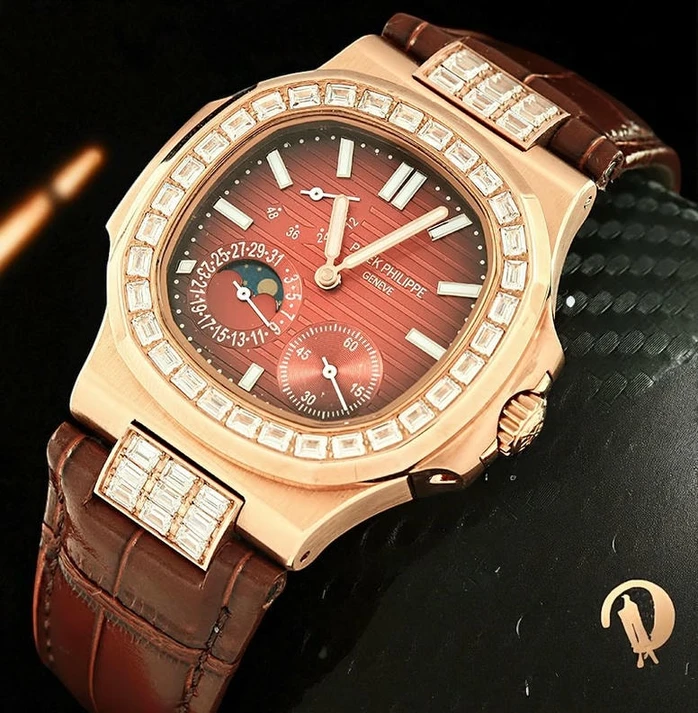 Patek Philippe Nautilus Moon Phase Brown Diamond Pakistan 1765831831 960d7ec9