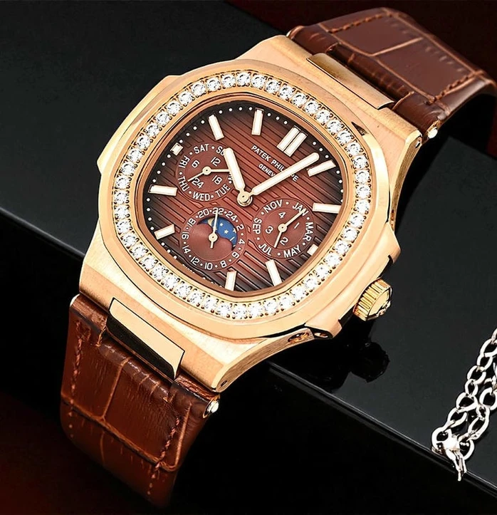 Patek Philippe Nautilus Perpetual Calendar Leather Straps Blrown Watch Pakistan 1765831834 9ead49b9