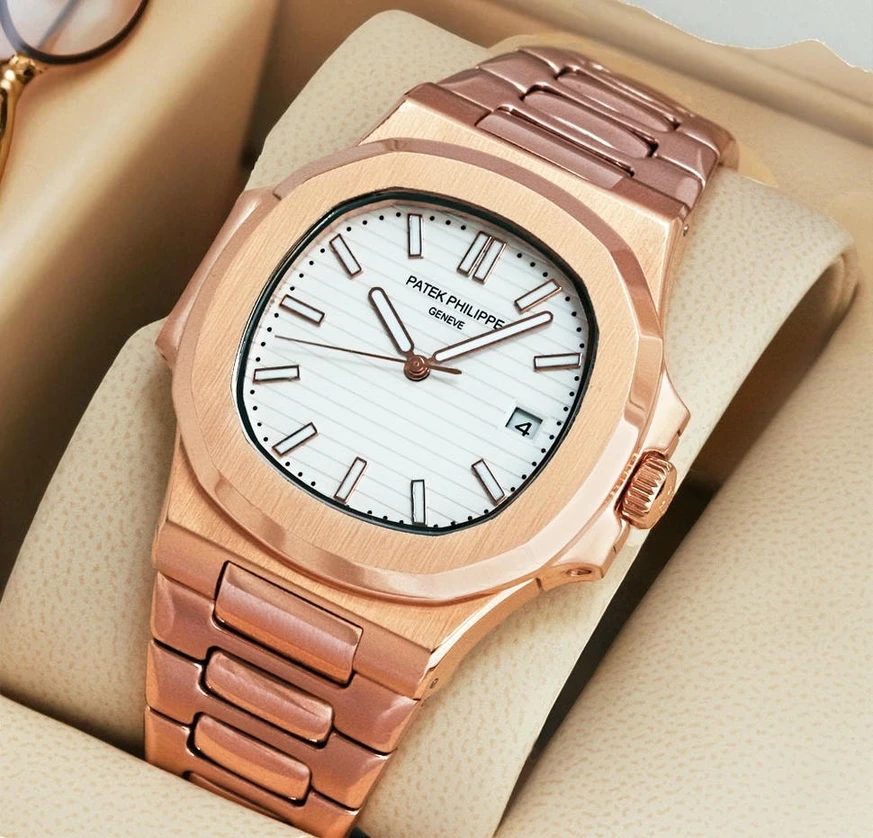 Patek Philippe Nautilus Rose Gold White Dial Stainless Steel Watch Pakistan 1765831836 076f1a60