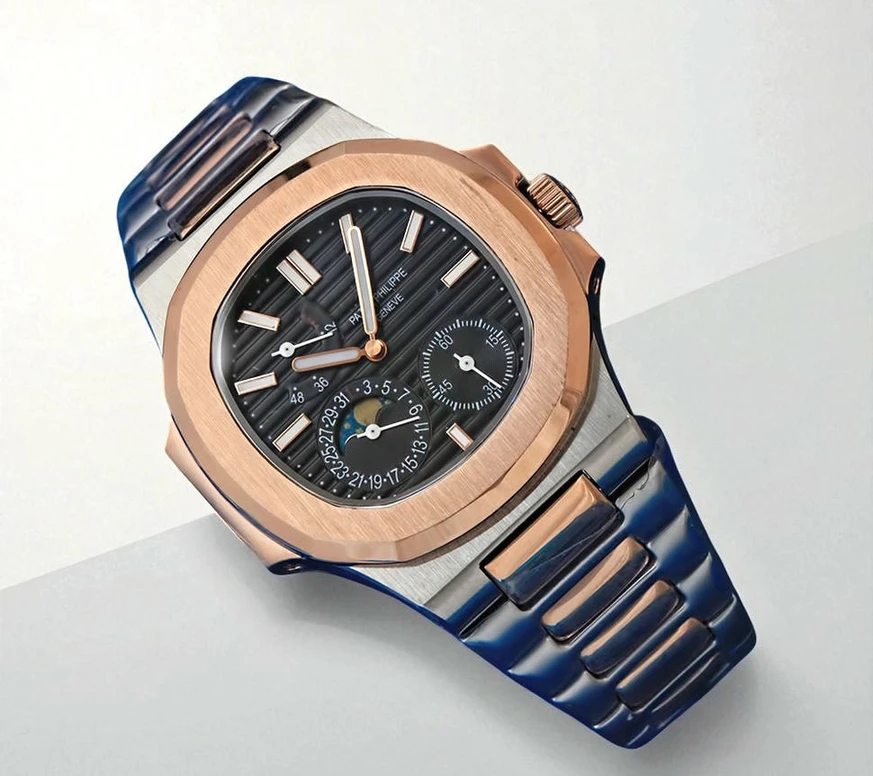 Patek Philippe Nautilus Two Tone Black Dial Watch Pakistan 1765831839 B5bb93cc