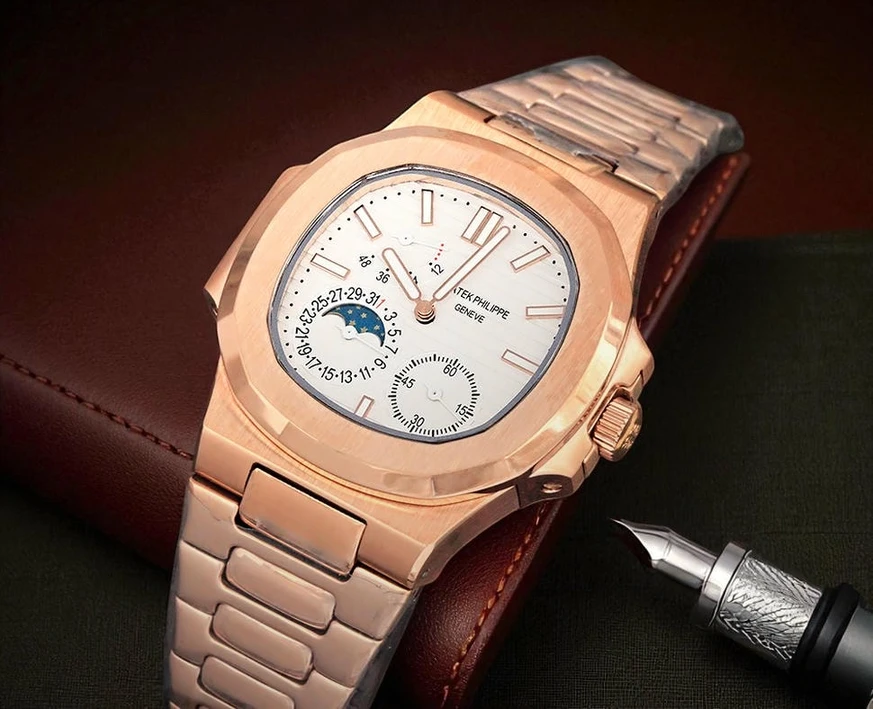 Patek Philippe Nautilus White Dial Rose Gold Watch Pakistan
