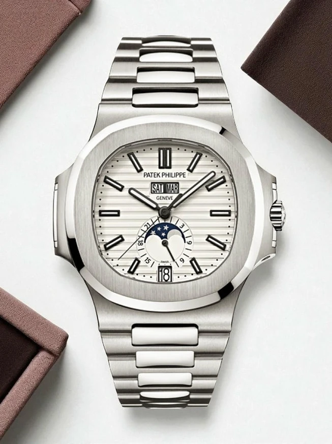Patek Philippe Nautilus White Dial Watch 1 Pakistan