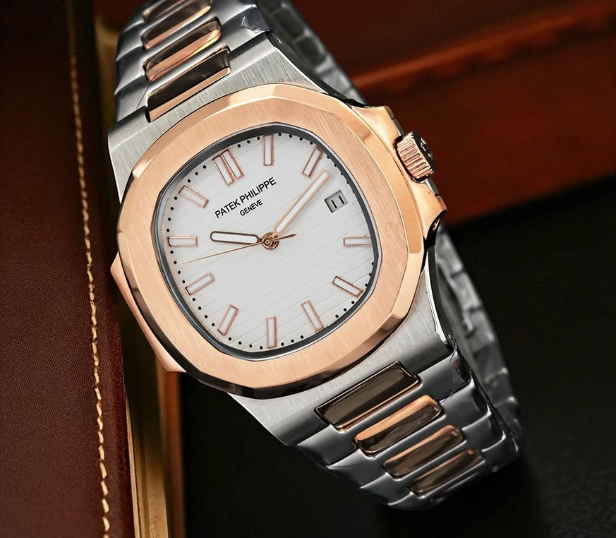 Patek Philippe Nautilustwo Tone Rose Gold And Stainless Steel Pakistan
