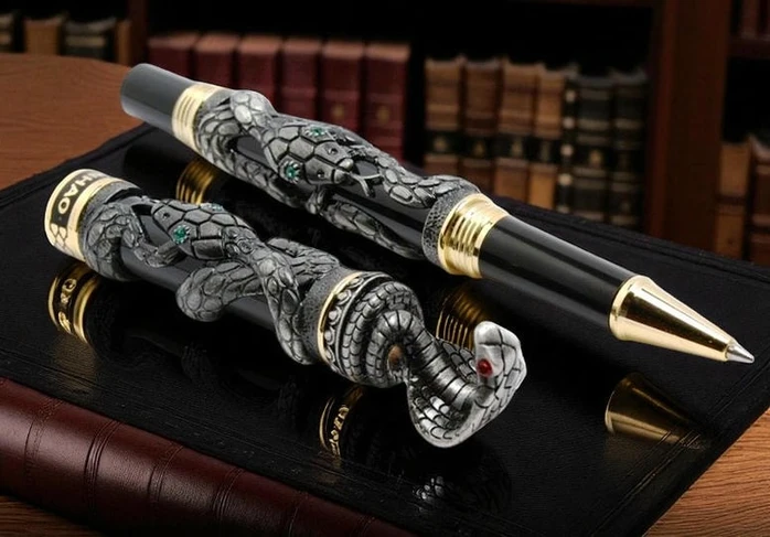 Antique Jinhao Snake Rollerball Pen Grey Black Cobra 3d Pattern Collection Pen Pakistan