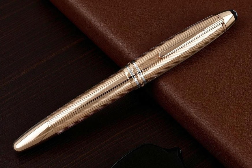 Montblanc Meisterstuck Solid Rose Gold Barley Rollerball Pen Pakistan