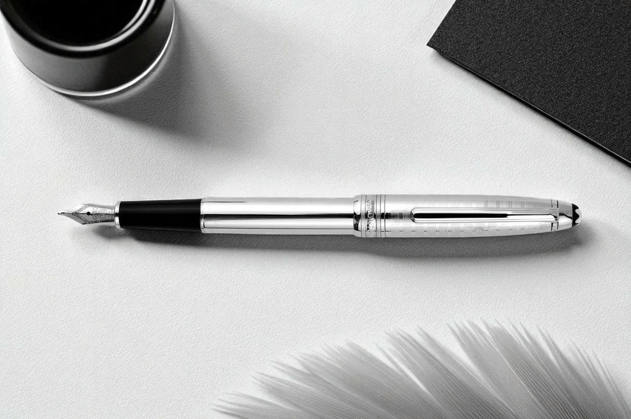 Montblanc Meisterstuck Solitaire Stainless Steel Fountain Pen Pakistan 1765831873 54f295ee