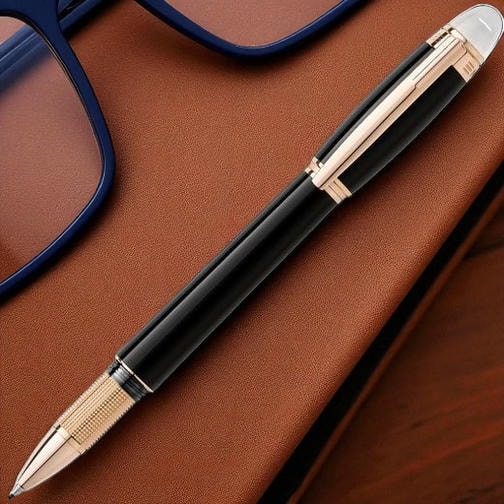 Montblanc Starwalker Red Gold Plated Rollerball Pen Pakistan 1765831880 09417f51