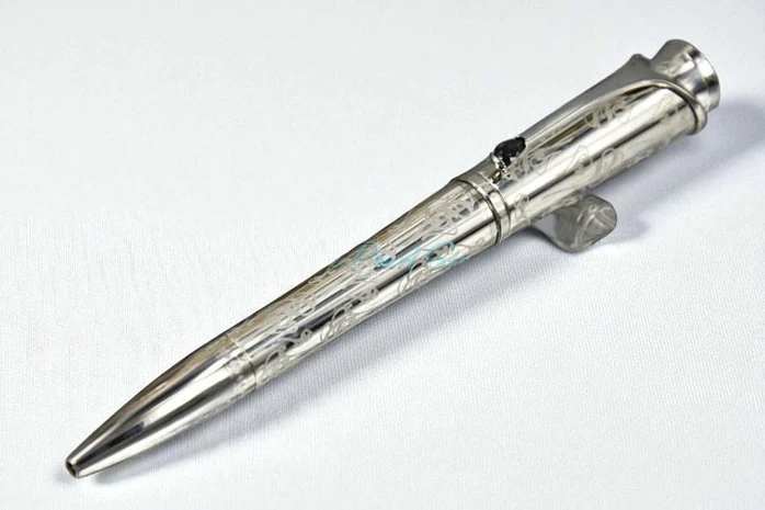 Princesse Grace Of Monaco Engraved Flower Silver Ball Pen 1 Pakistan