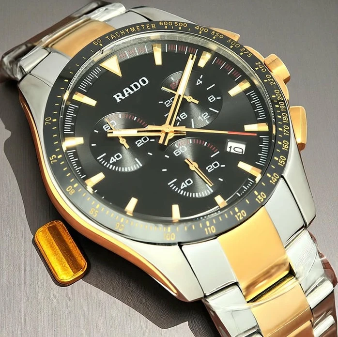 Rado Hyperchrome Chronograph Two Tone Black Dial Watch223 Pakistan 1765831920 5c8abbf0