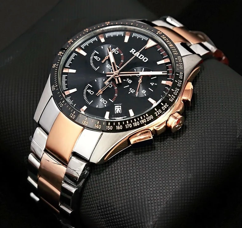 Rado Hyperchrome Green Dial Mens Chronograph Two Tone Black Dial Watch Pakistan 1765831922 4b833252