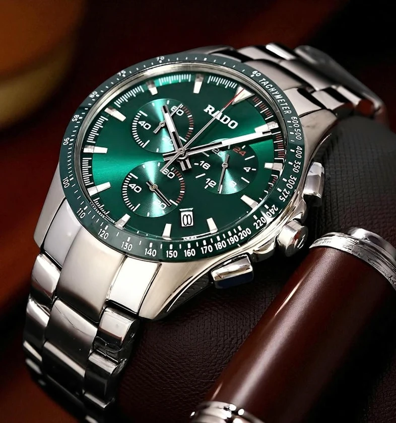 Rado Hyperchrome Green Dial Mens Chronograph Watch Pakistan 1765831922 7a3ae380