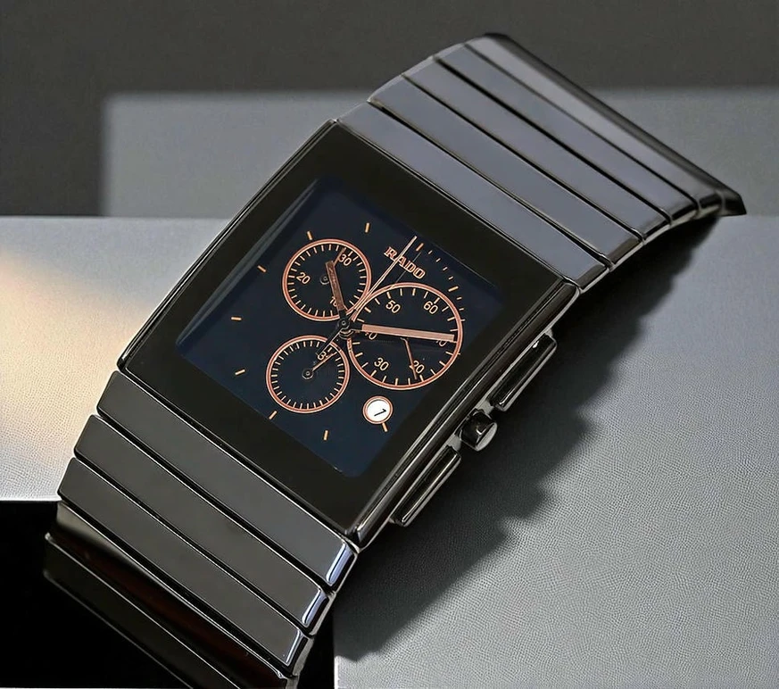 Rado Men S Ceramic Black Dial Chronograph Quartz Bracelet Watch Pakistan