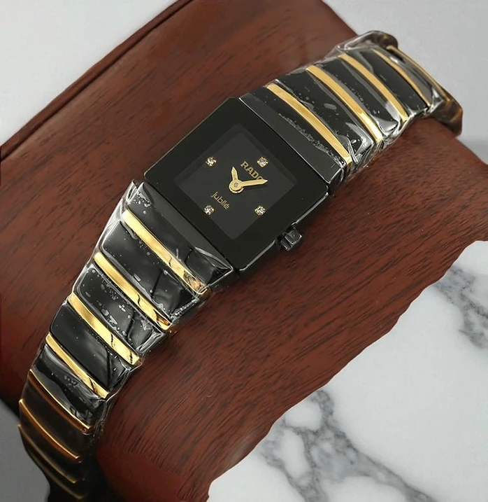 Rado Anatom Jubile Quartz Diamond Black Dial Watch Pakistan