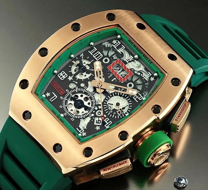 Richard Mille Rm 011 Fm Felipe Massa Green Strap Watch623 Pakistan 1765831956 52fc72b5