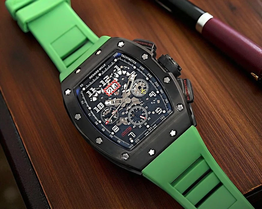 Richard Mille Rm 011 Green Tpt Quartz Automatic Flyback Chronograph Watch Pakistan 1765831947 Dbba89a2
