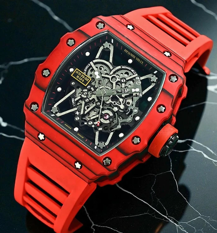 Richard Mille Rm 35 02 Rafael Nadal Red Carbon Fiber Watch Pakistan