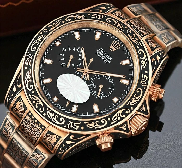 Rolex Cosmograph Bamford Hand Engraved Watch718 Pakistan