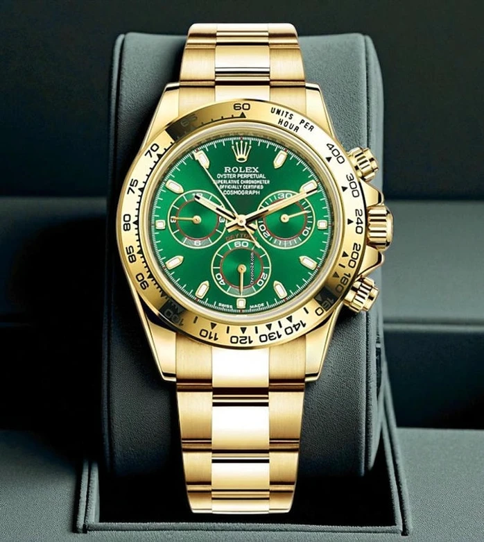 Rolex Cosmograph Daytona Yellow Gold Green Dial Watch509 Pakistan 1765832226 348aa2d6