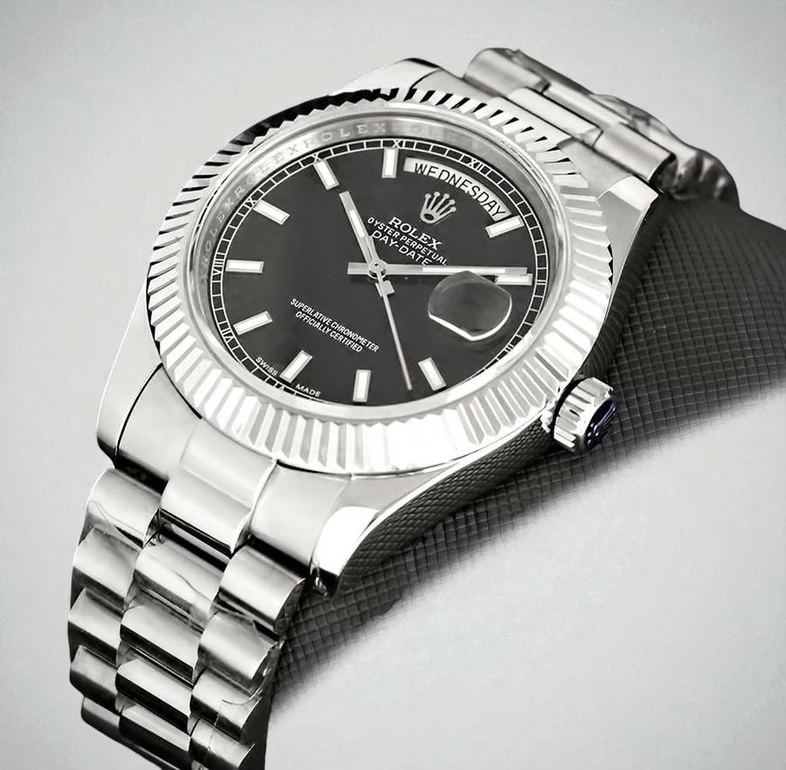 Rolex Day Date Black Dial Swiss Quality Eta Movement 2836 Watch 2 Pakistan 1765832244 B63457c0