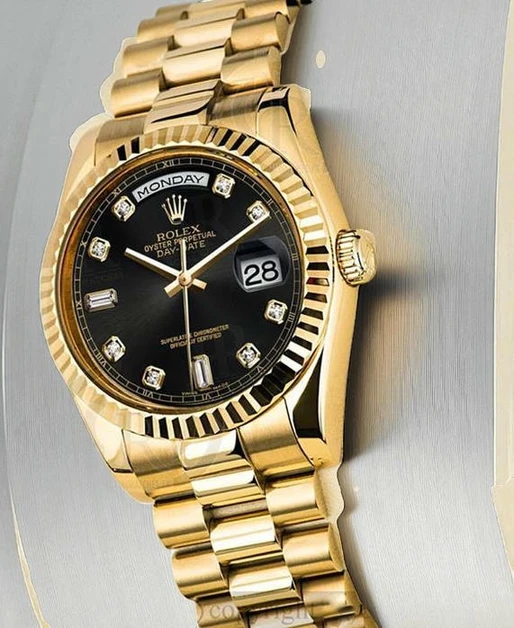 Rolex Day Date Black Dial Yellow Gold President Automatic Men S Watch Pakistan 1765832244 Dffc28c2