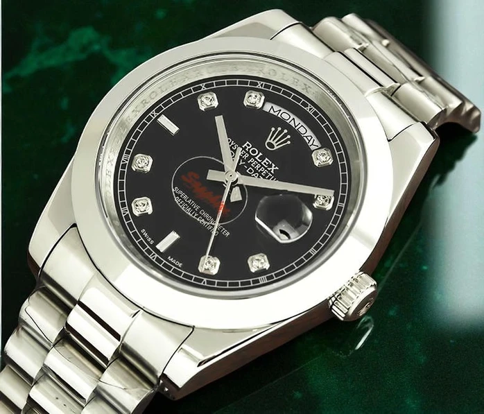 Rolex Day Date Smooth Bezel Black Dial Watch552 Pakistan