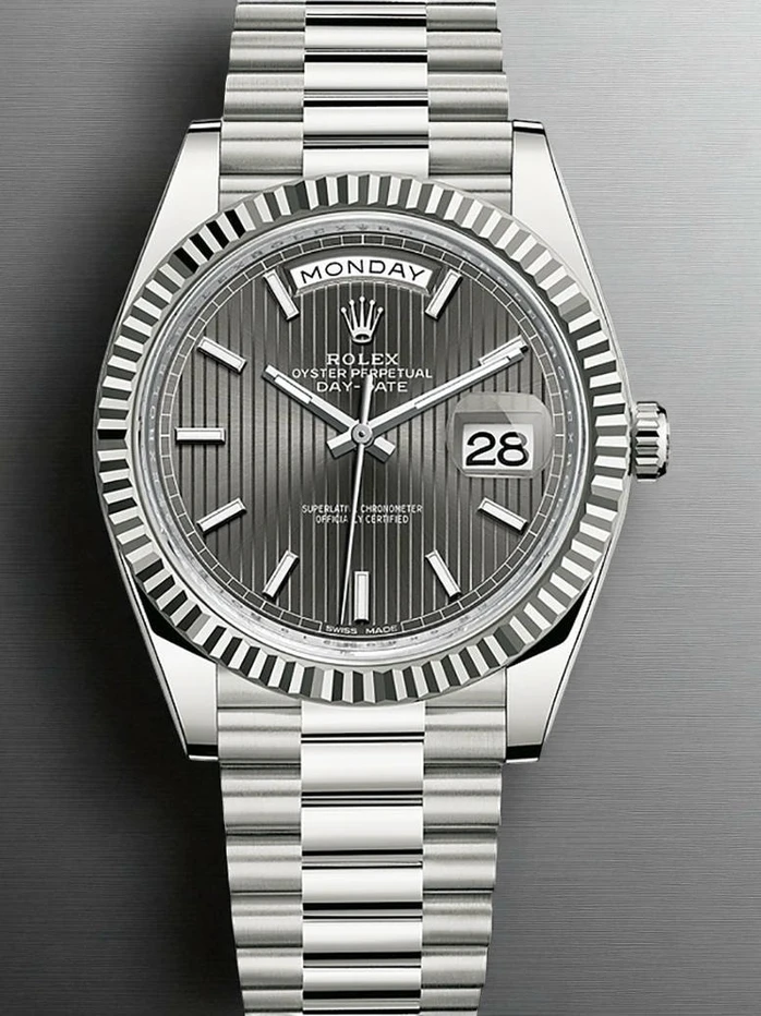 Rolex Day Date Stripe Dark Rhodium Dial Watch540 1 Pakistan