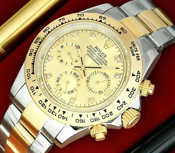 Rolex Daytona Two Tone Gold Diamond Dial Watch643 1 Pakistan