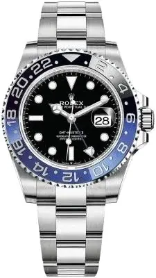 Rolex Gmt Master Ii 40mm Black And Blue Batman Oyster